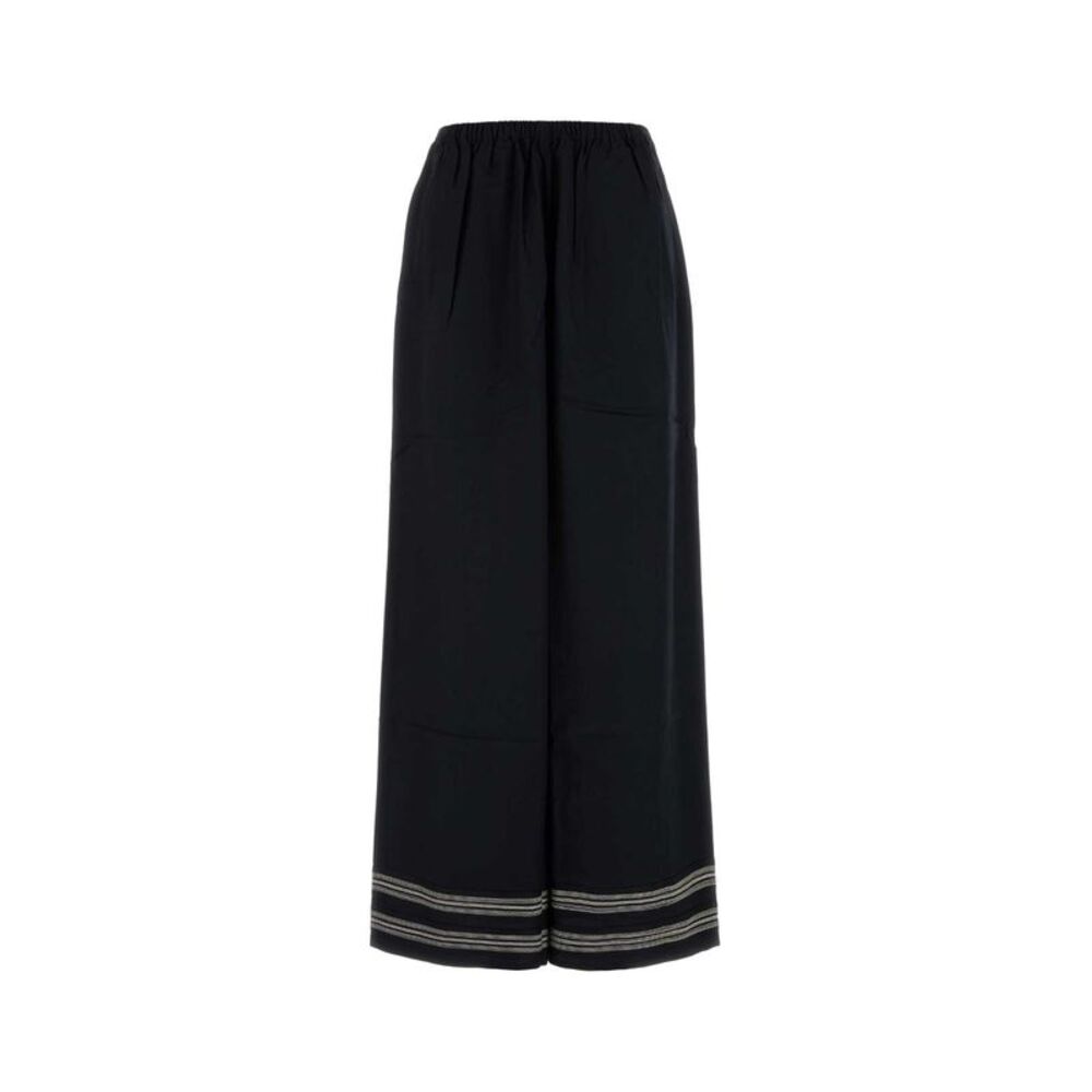 Bode Women Black Viscose Mathilde Wide-Leg